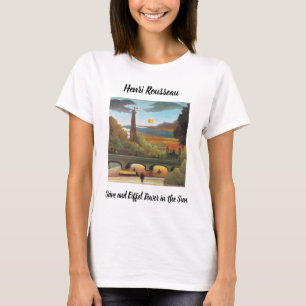 T-shirt Rousseau Seine et Tour Eiffel au coucher du soleil