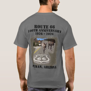 T-shirt Route 66 100e anniversaire Oatman Arizona Retour