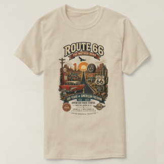 T-shirt Route 66 100e anniversaire vintage