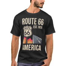 Route 66 Américain Rétro Vintage Années 70 Amer
