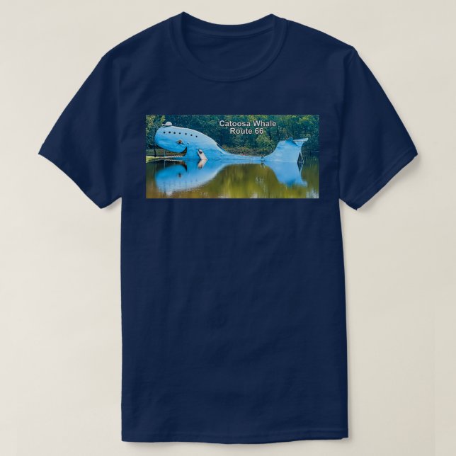 T-shirt Route 66 Catoosa Whale Big Blue Whale (Design devant)