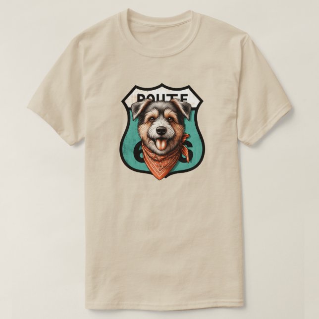 T-shirt Route 66 Chien (Design devant)