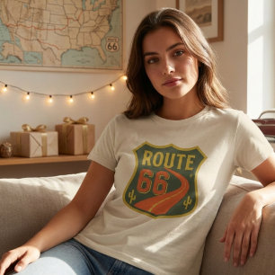 T-shirt Route 66 classique, voyager sur l'histoire autorou