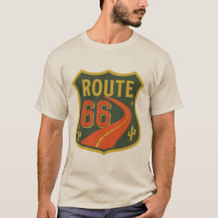 T-shirt Route 66 classique, voyager sur l'histoire autorou