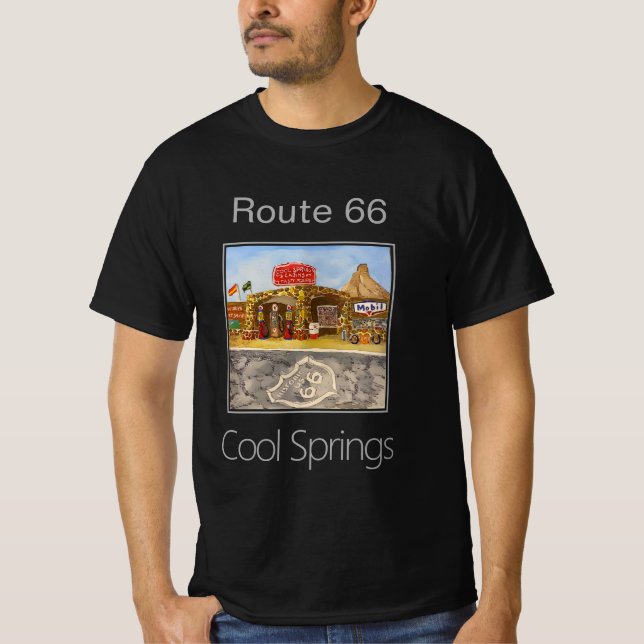 T-shirt Route 66 de la station-service des sources Cool (Devant)