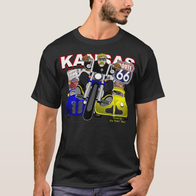 T-SHIRT ROUTE 66 KANSAS (Devant)