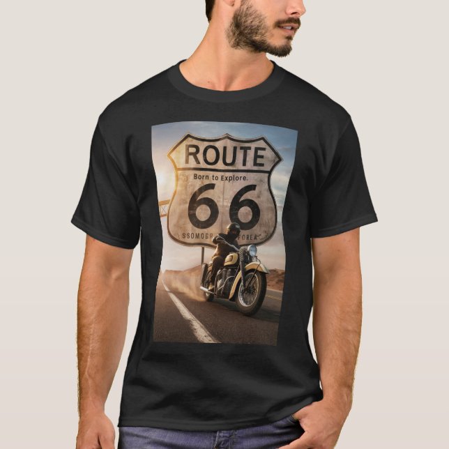 T-shirt Route 66 Nostalgie (Devant)
