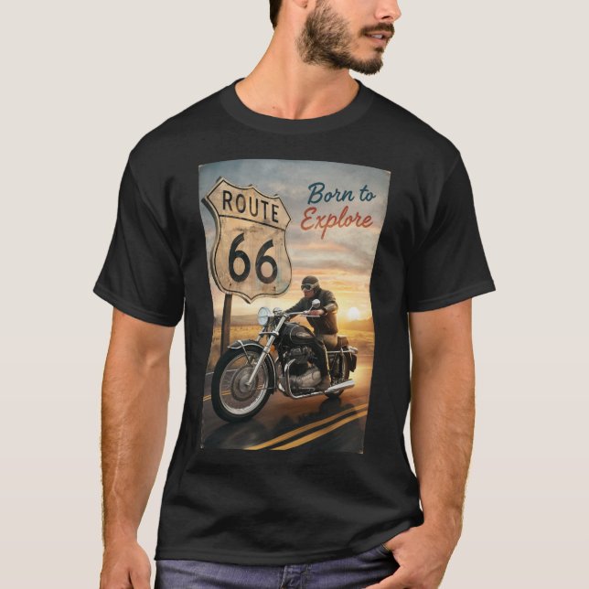 T-shirt Route 66 Nostalgie (Devant)
