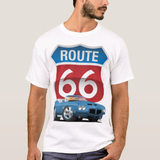 T-shirt Route 66 Nostalgie De Voiture Classique
