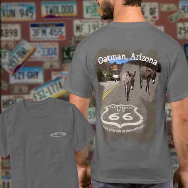 T-shirt Route 66 Oatman Arizona Burros Dans La Rue (Créateur téléchargé)
