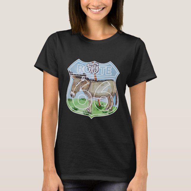 T-shirt Route 66 Oatman Donkey (Devant)