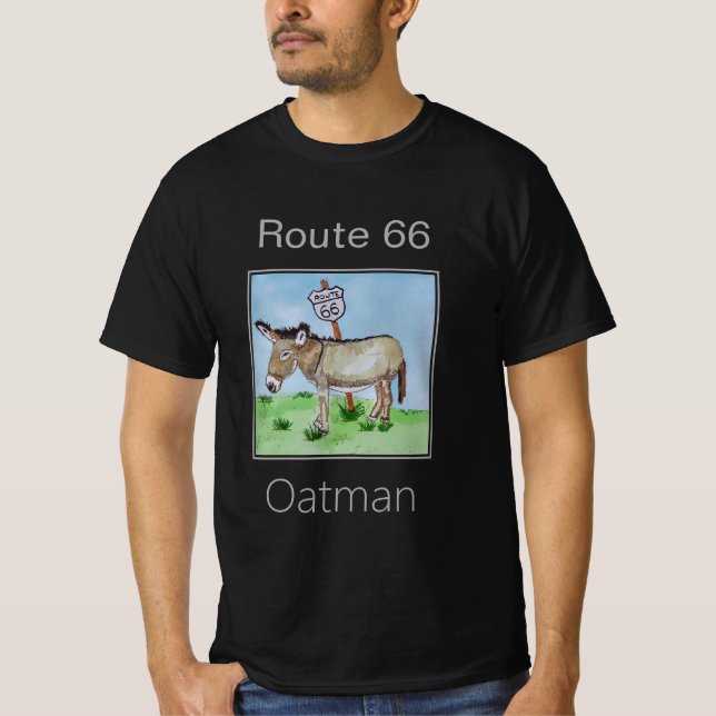 T-shirt Route 66, Oatman Donkey (Devant)