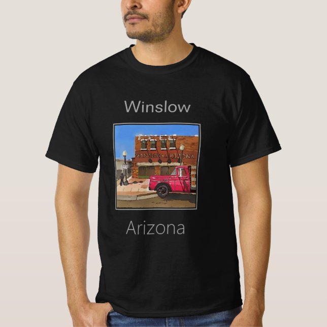 T-shirt Route 66, Winslow, Arizona (Devant)