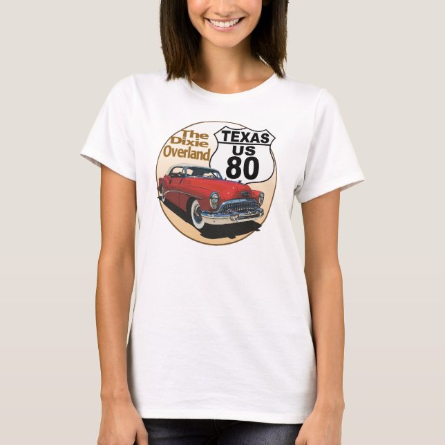 T-shirt Route 80 du Texas - Les îles Dixie (Devant)