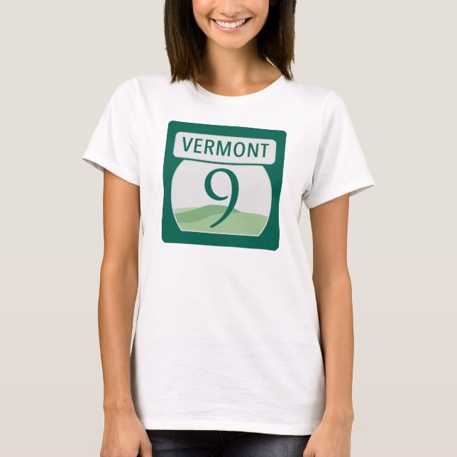 T-shirt Route 9 du Vermont (Devant)