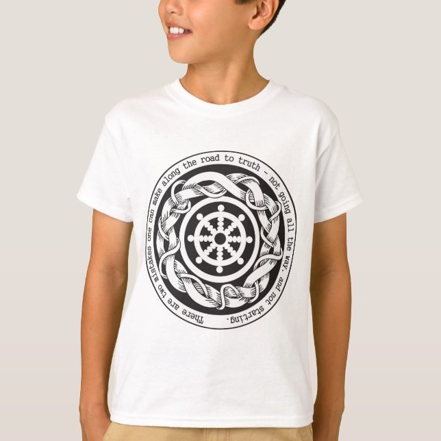 T-shirt Route à la roue de Dharma de vérité (Devant)