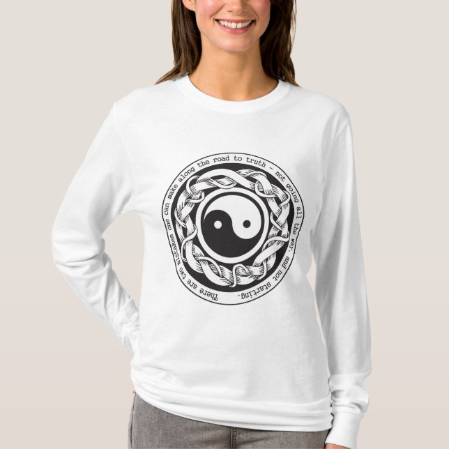 T-shirt Route à la vérité Yin Yang (Devant)