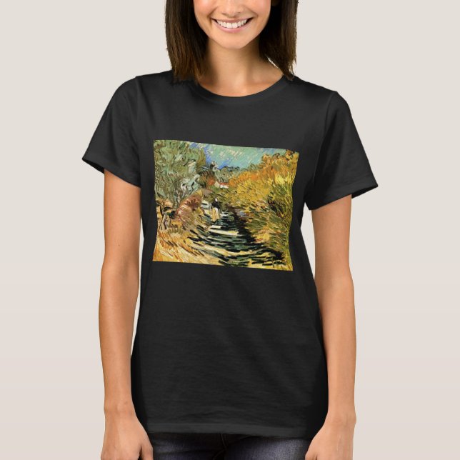 T-shirt Route à St Remy avec figure par Vincent van Gogh (Devant)