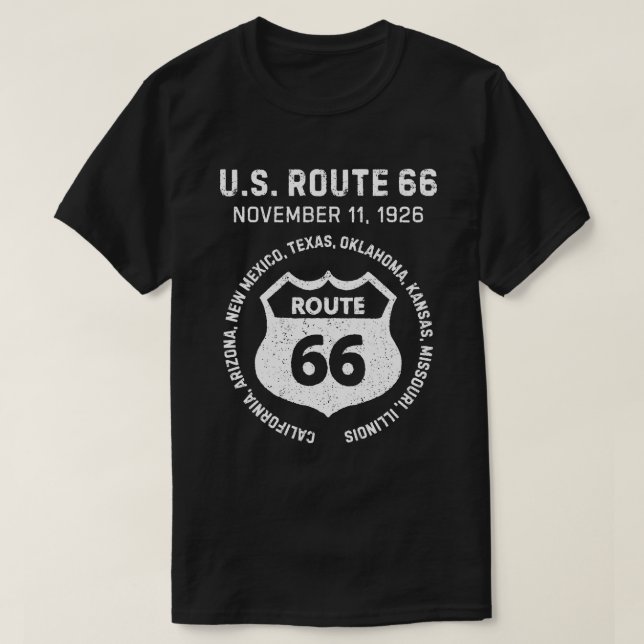 T-shirt Route américaine 66 (Design devant)