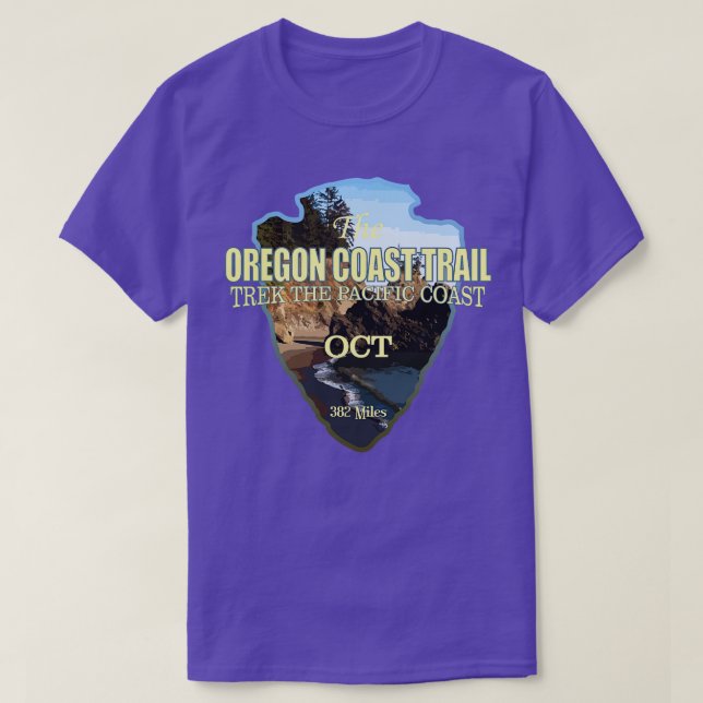 T-shirt Route côtière de l'Oregon (Design devant)