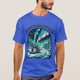 T-shirt Route Dalton route Dalton Alaska aurore arctique