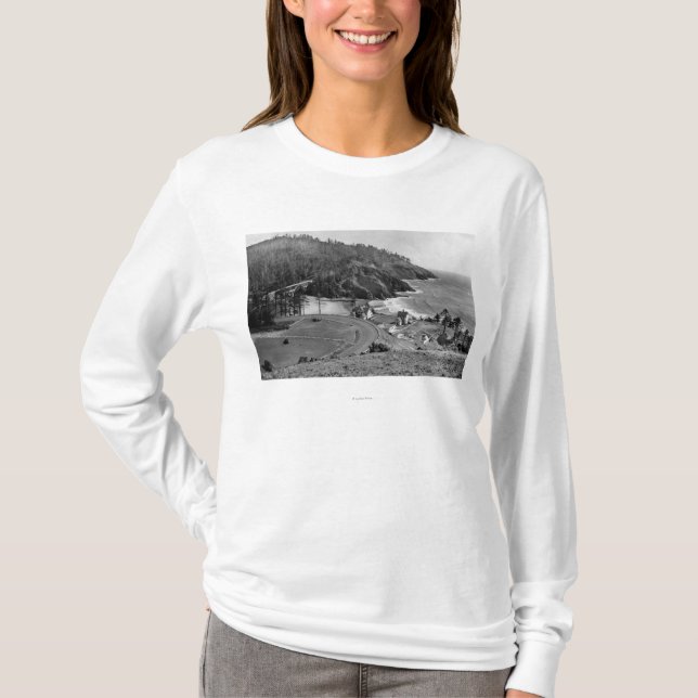 T-shirt Route de côte de l'Orégon à la tête de Heceta (Devant)