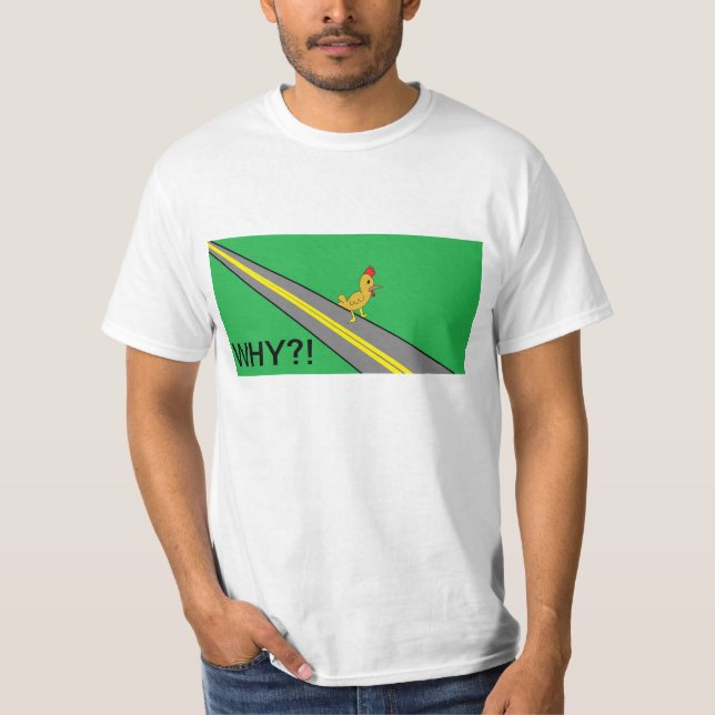 T-shirt Route de croisement de poulet (Devant)