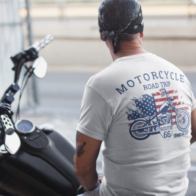 T-shirt Route de moto Route 66 Sturgis ou Bust (Créateur téléchargé)
