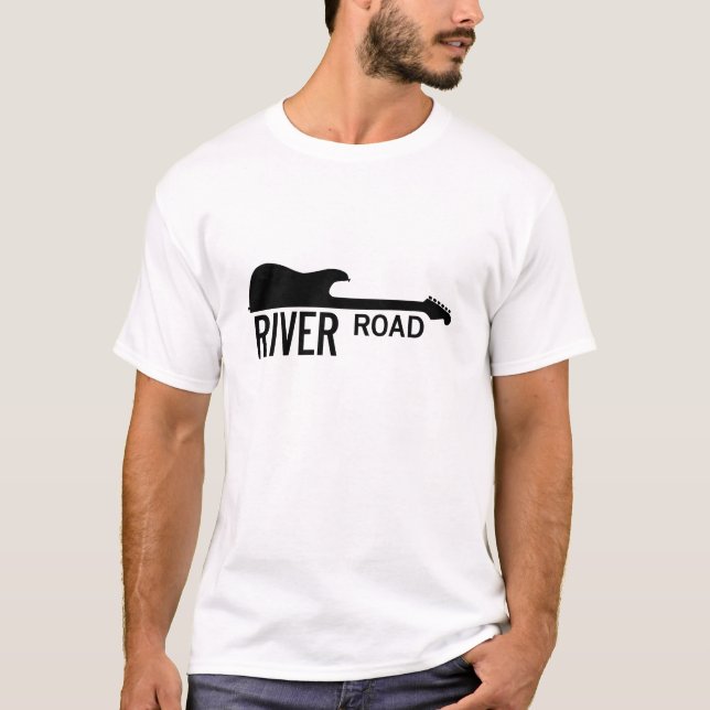 T-shirt Route de rivière - grand logo blanc (Devant)