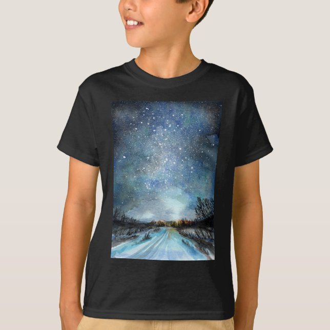T-shirt Route d'hiver (Devant)