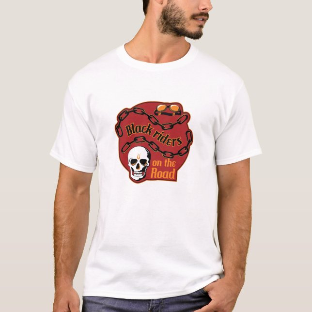 T-shirt Route du crâne rouge Black Riders Tee (Devant)