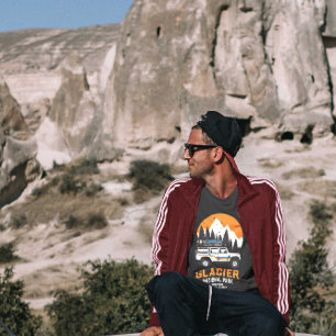 T-shirt Route du parc national du Glacier vintage Montana