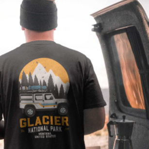 T-shirt Route du parc national du Glacier vintage Montana