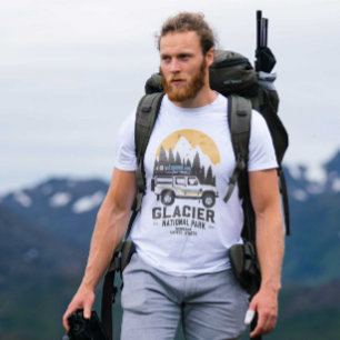T-shirt Route du parc national du Glacier vintage Montana