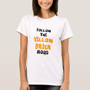 T-shirt route en brique jaune