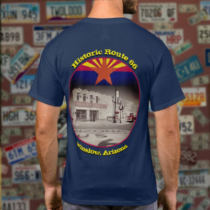 T-shirt Route historique 66 Winslow Arizona Retour