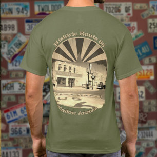 T-shirt Route historique 66 Winslow Arizona Retour