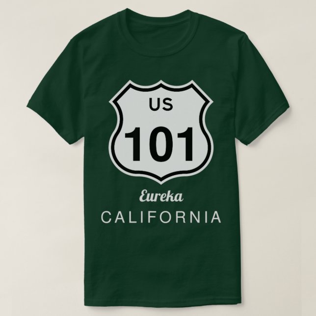 T-shirt Route historique des États-Unis 101 Eureka Califor (Design devant)