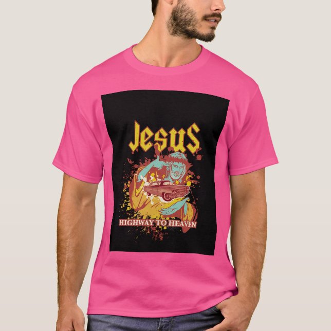 T-shirt Route Jésus Vers Le Ciel (Devant)