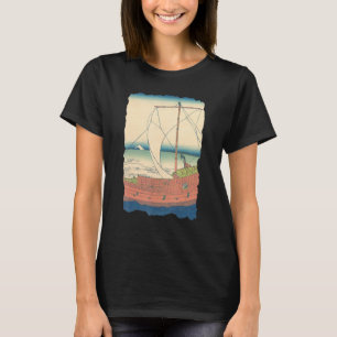 T-shirt Route maritime de la province de Kazusa Hokusai Re