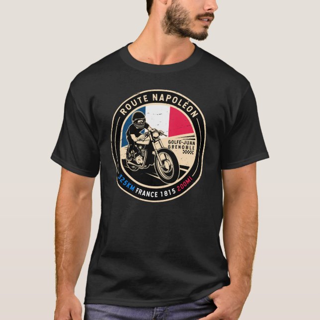 T-shirt Route Napoléon | France | Motorcycle (Devant)