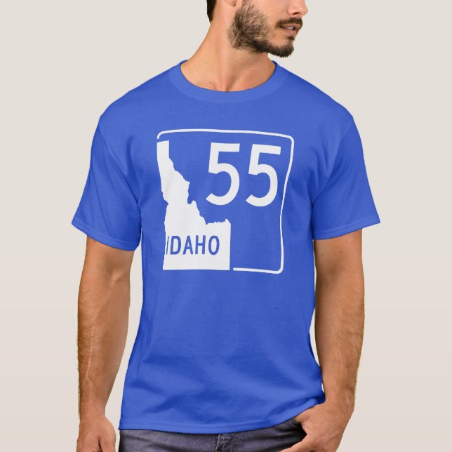 T-shirt Route nationale 55 de l'Idaho (Devant)