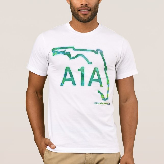 T-shirt Route pittoresque d'A1A la Floride (Devant)