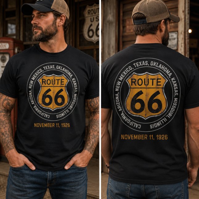 T-shirt Route Rétro 66 (Créateur téléchargé)