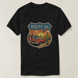 T-shirt Route Rétro 66 Autoroute