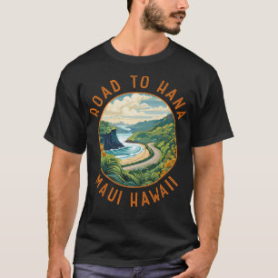 T-shirt Route vers Hana Maui Hawaii Cercle en détresse Rét