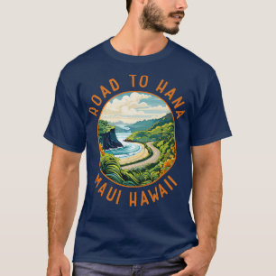 T-shirt Route vers Hana Maui Hawaii Circle T en détresse r