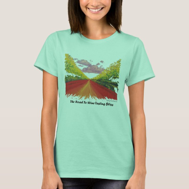 T-shirt Route Vers Les Bliss De Dégustation De Vins (Devant)