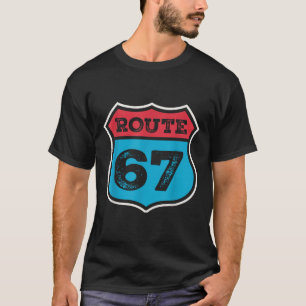 T-shirt Route Vintage 67 Six Seven Meme 67e Anniversaire 8