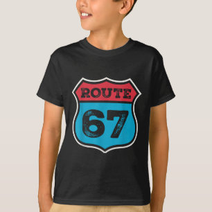 T-shirt Route Vintage 67 Six Seven Mème 67e Anniversaire 8